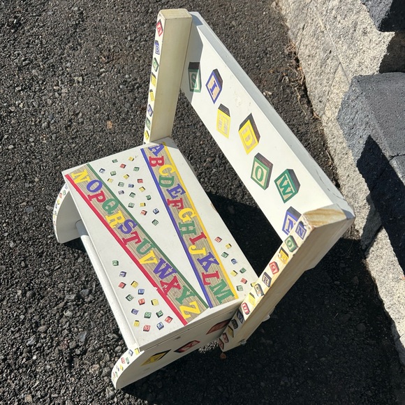 Vintage Children’s Convertible Chair and Step Stool - Picture 1 of 6